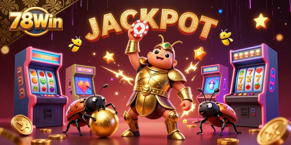 Engage in thrilling casino fun at 78Win with beetles celebrating a jackpot victory!