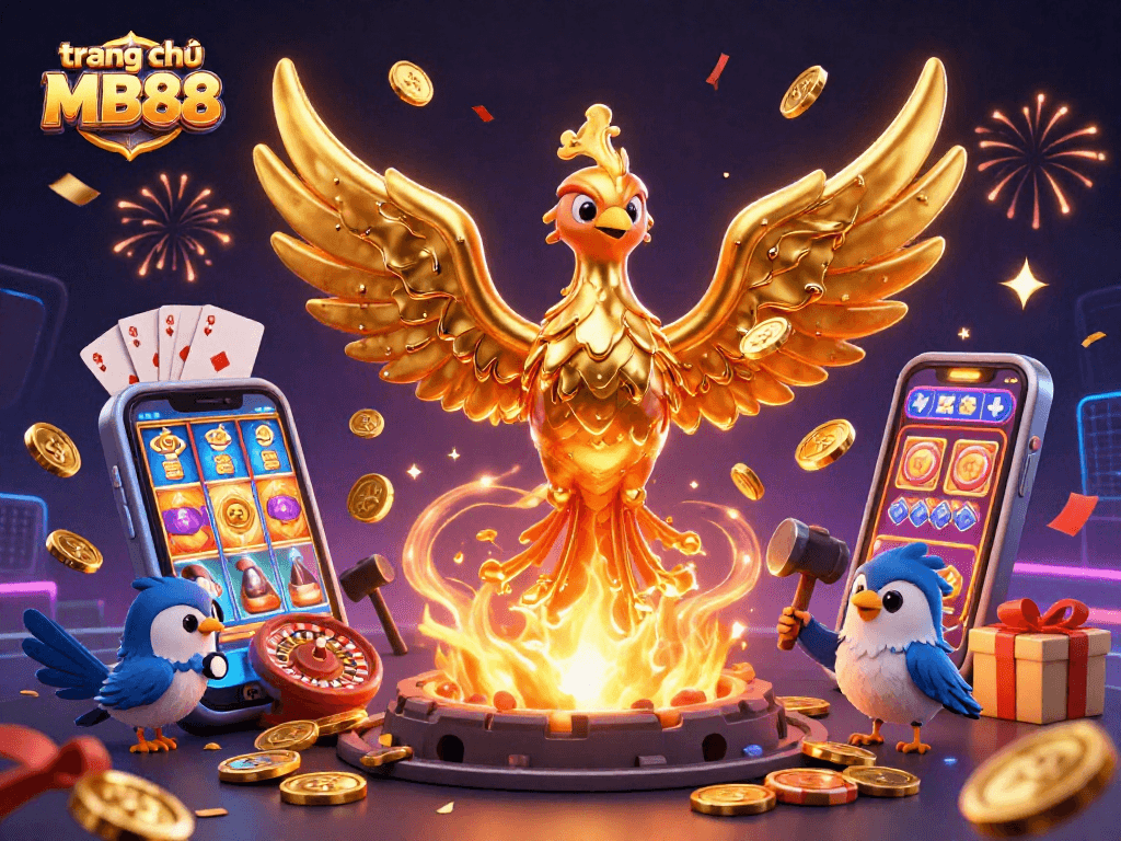 Win big with exciting games at trang chủ MB88, featuring golden phoenix and dynamic casino elements.