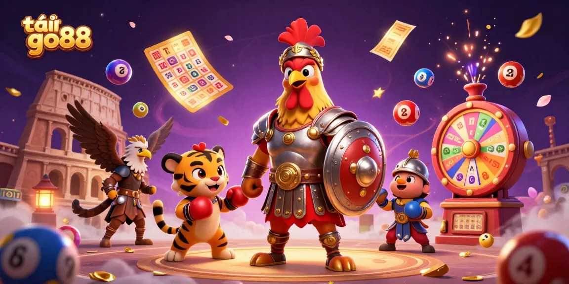 Enhance your gaming adventure at tải go88 with this vibrant 3D digital illustration featuring lively casino elements.
