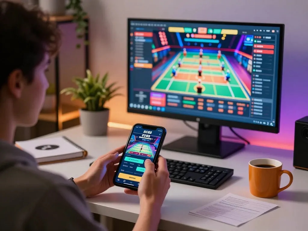 Player engaging with SC88 mobile app, showcasing strategic bets in dynamic gaming environment