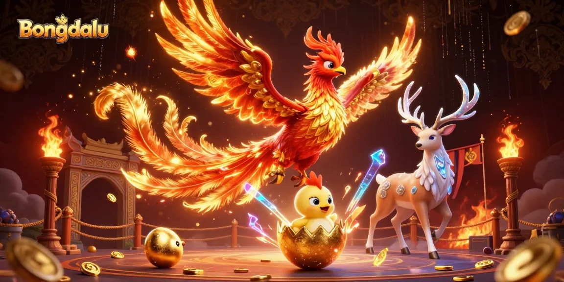 Bongdalu enhances user engagement with dynamic sports betting visuals featuring iconic phoenix characters.