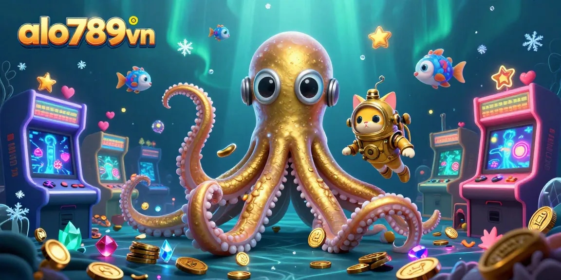 Experience excitement with alo789vn's 3D illustration highlighting vibrant casino elements and dynamic gameplay.
