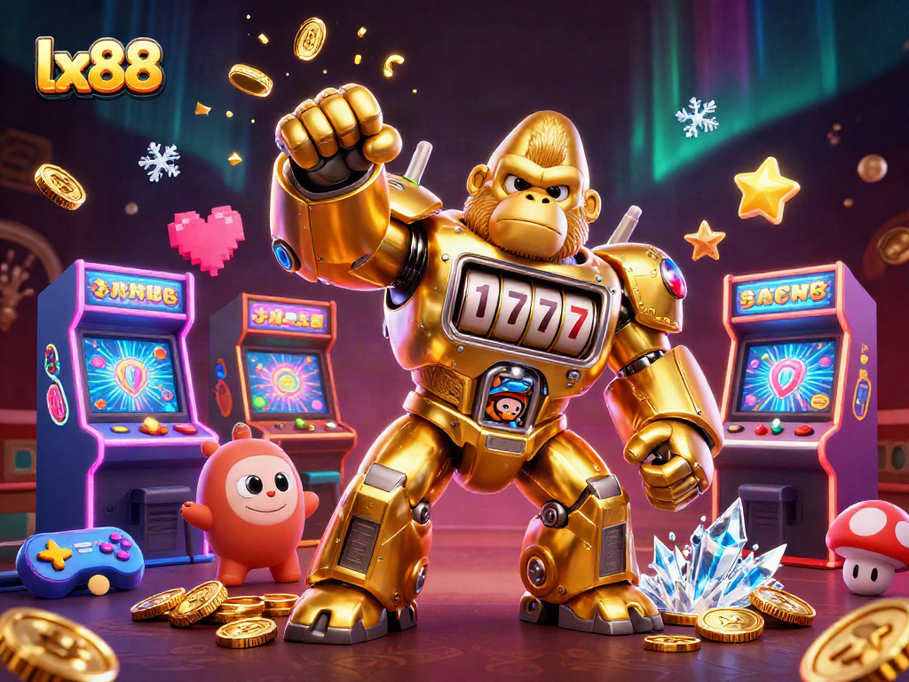 Play to win with lx88 in this vibrant, dynamic casino-themed 3D illustration.