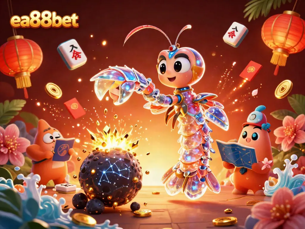 Experience the thrill of winning at ea88bet with this vibrant casino-themed adventure illustration.