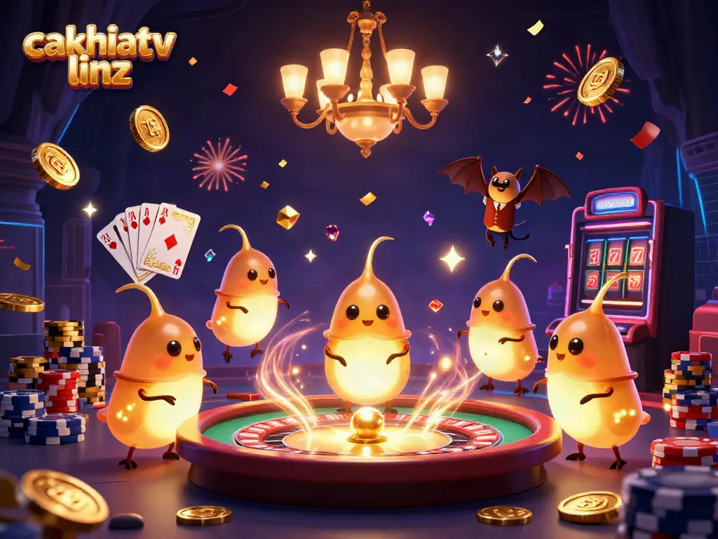 Light up your game with cakhiatv linz as glowworms illuminate a vibrant cave casino.