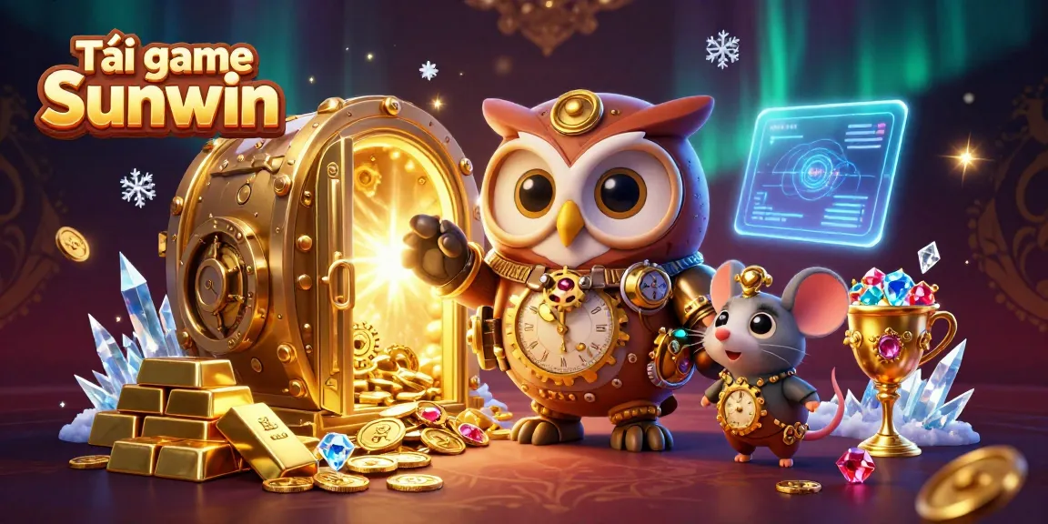 Experience the thrill of Tải game Sunwin with captivating 3D casino illustration, highlighting dynamic gaming elements.