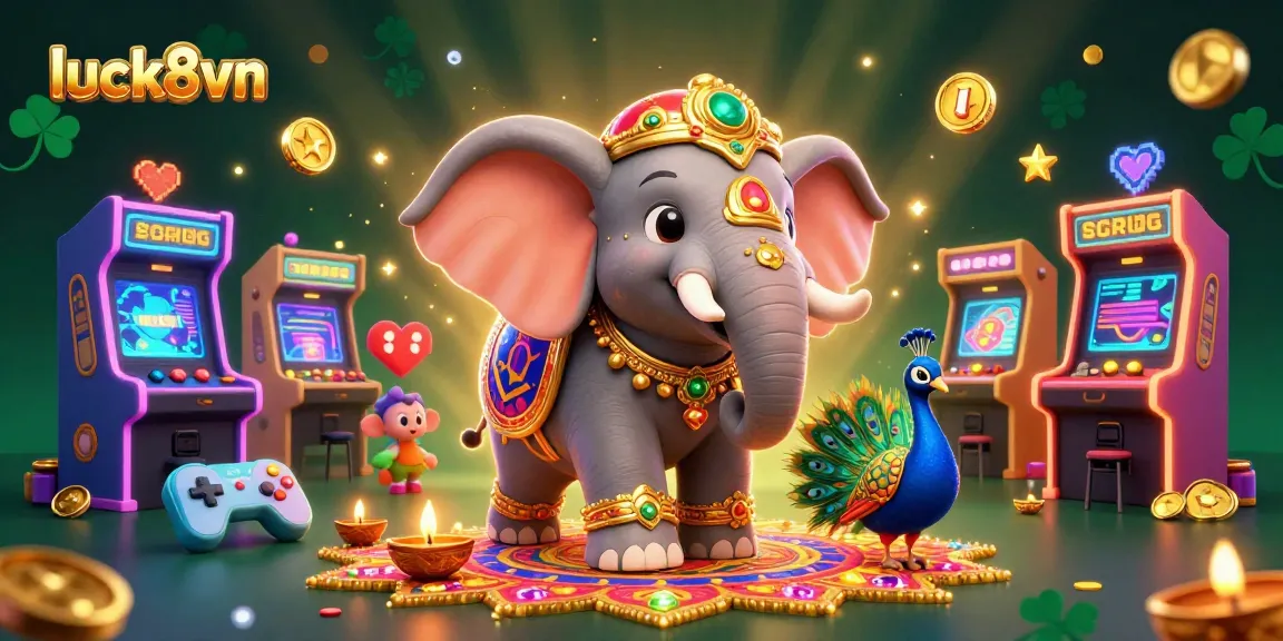 Engage with luck8vn's exciting games through vibrant characters and casino-themed elements.