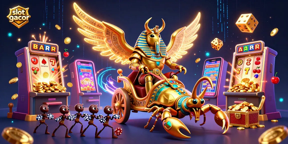 Experience the thrill of slot gacor gaming with vibrant characters and jackpot elements in this dynamic 3D illustration.