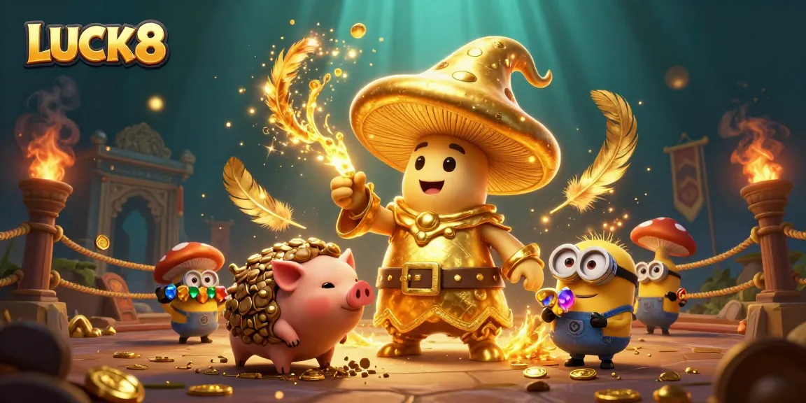 LUCK8 helps players uncover treasure in a vibrant, golden casino adventure with magic and excitement.