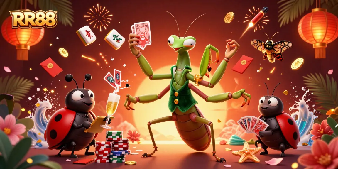 Experience thrilling gaming action with RR88 in a vibrant casino illustration featuring dynamic characters.